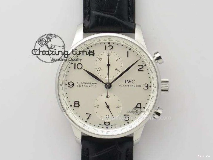 MIROTIME 0329 Portuguese Tourbillon Mystere SS TF Best Edition Black Dial on Black Croc Leather Strap Flexible 7383